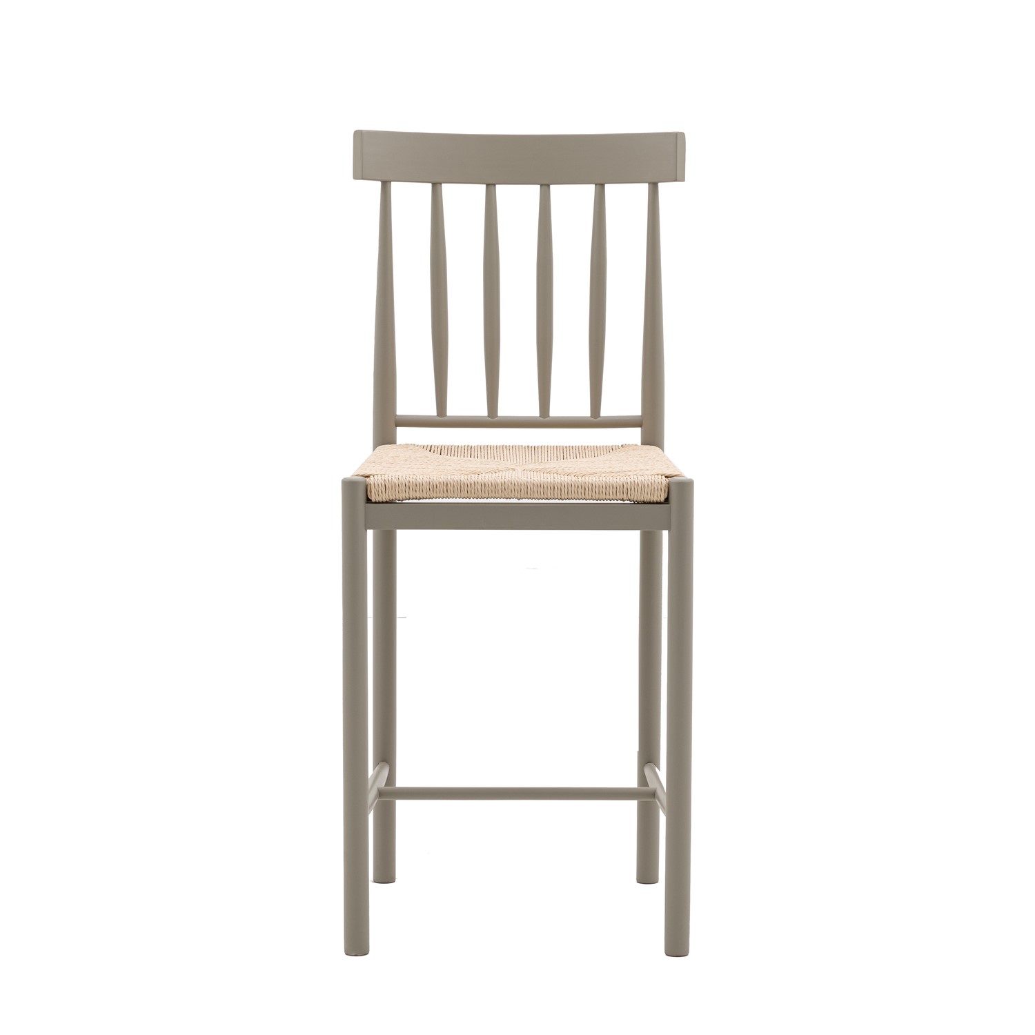 Read more about Eton set of 2 solid oak bar stools with woven seats sage green caspian house